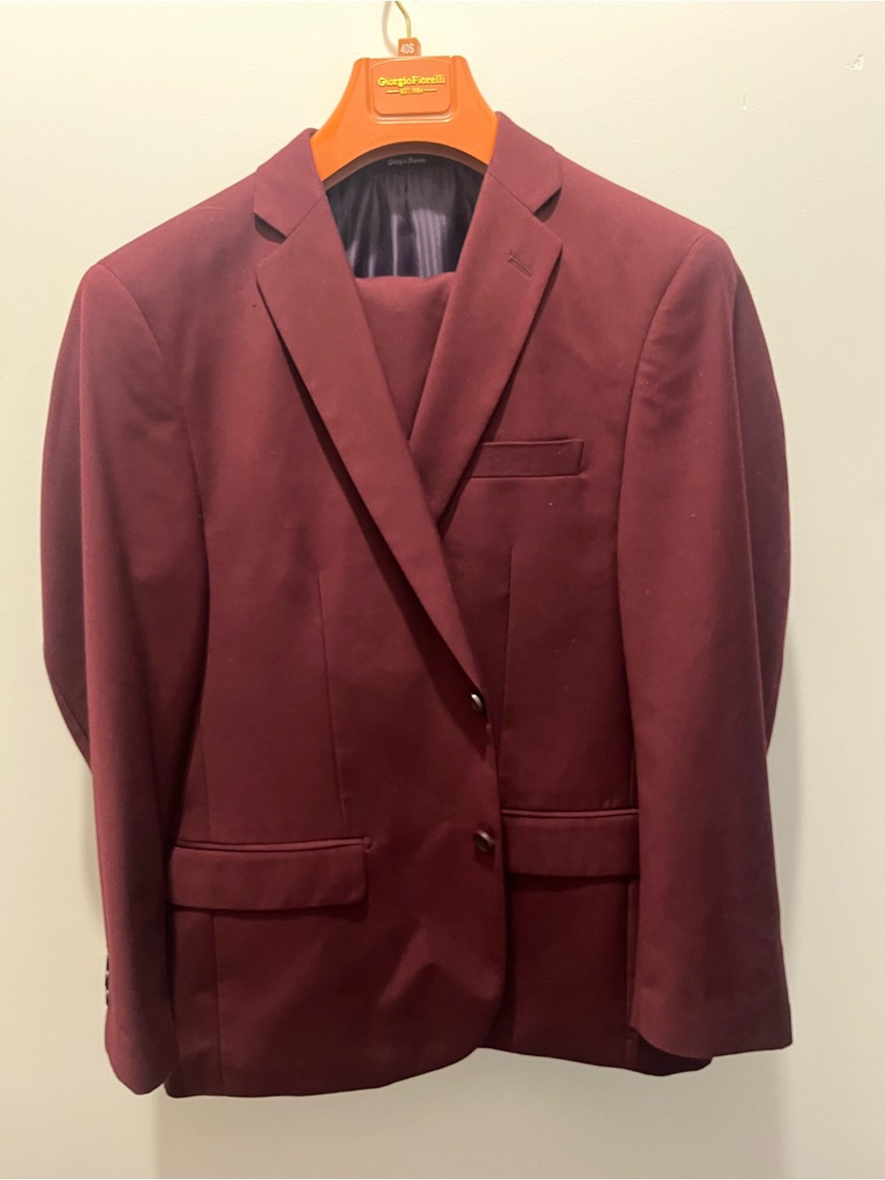 Giorgio Fiorelli Men's Wine 2 pc suit